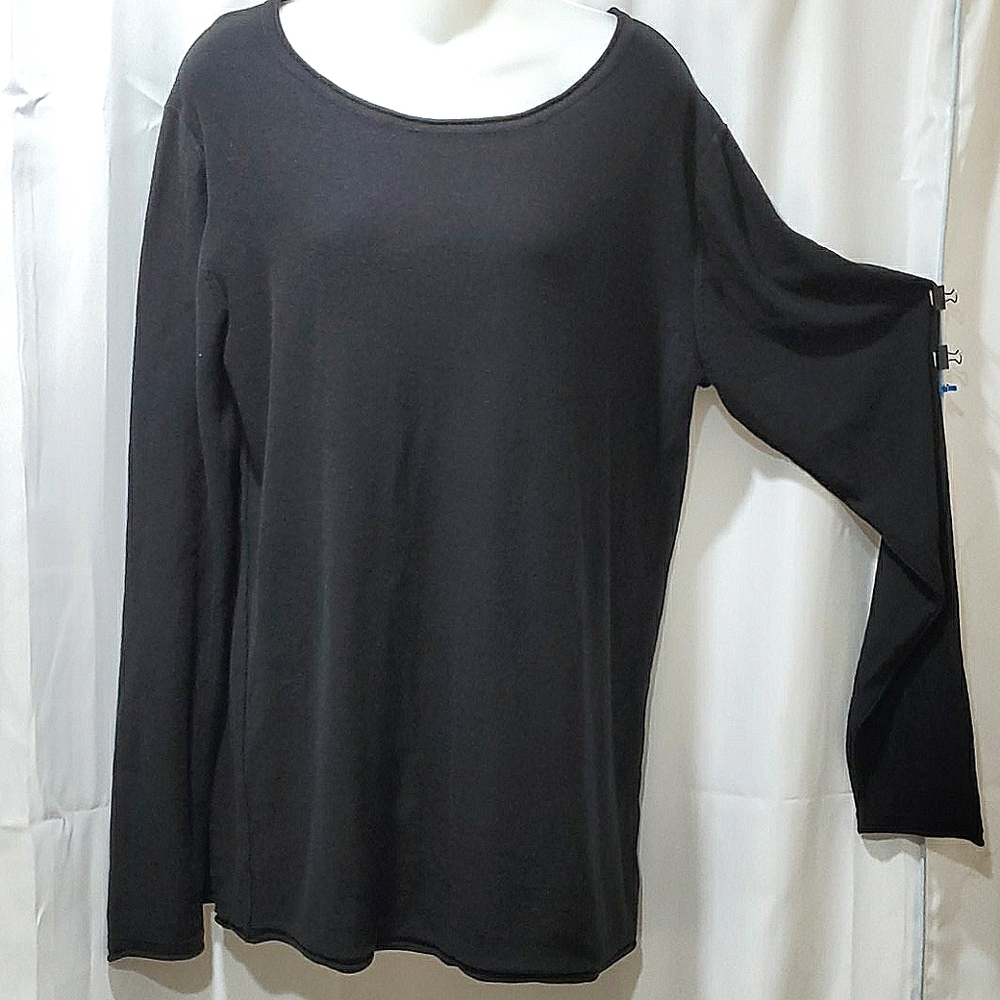 H&M black cotton tunic sweater NWT M